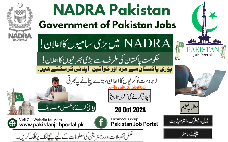 Jobs in NADRA Pakistan Oct 2024